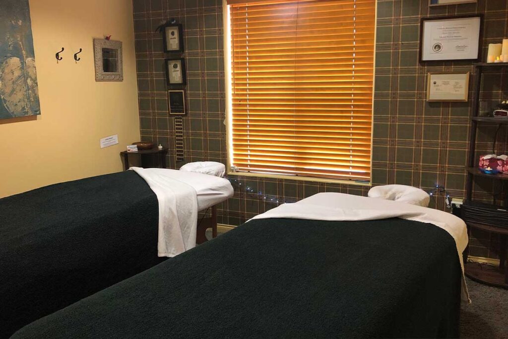 Big Bear Massage office location spa room couples massage.